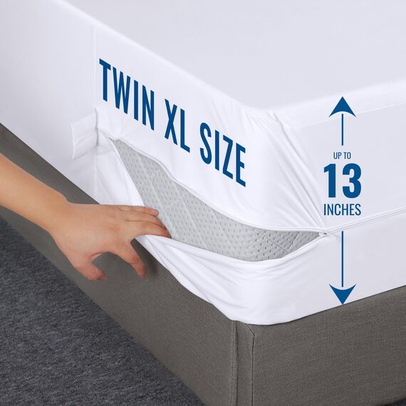 Utopia Bedding Matratzenbezug mit Reißverschluss – Wasserdichter Matratzenschoner (Twin XL)