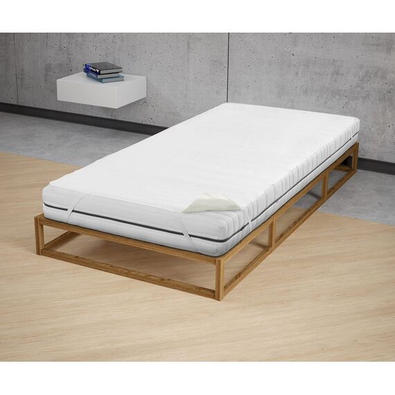 biberna Sleep & Protect 0808315 Matratzenauflage Molton (blut-, urin- und wasserundurchlässig), empfehlenswert für Allergiker 1x 200x200 cm weiß