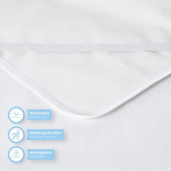 Lumaland 2X wasserdichte Matratzenauflage aus Flanell 70 cm x 140 cm | Öko-Tex Zertifiziert, Oberfläche aus 100% Baumwolle | Wasserundurchlässiger & atmungsaktiver Matratzenschoner