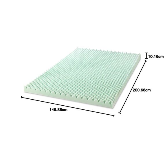 Best Price Mattress Matratzenauflage aus Memory-Schaum, 10,2 cm, mit beruhigendem Aloe-Aufguss, CertiPUR-US-Zertifiziert, Queen, Grün
