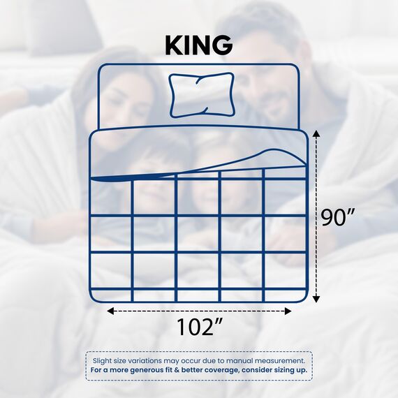 Utopia Bedding Daunen-Alternative Steppdecke (Kingsize, Weiß) – Ganzjahresdecke – Plüsch, silikonisierte Faserfüllung, Steppdecke – Box-genäht