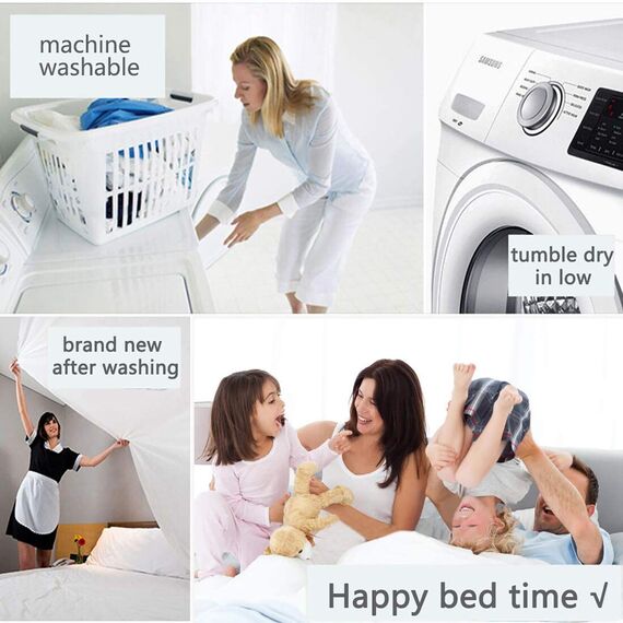 EASELAND Ganzjahres King Size Weiches Gestepptes Daunen-Alternativbettzeug Wendebettdecke mit Ecktabs, Winter Sommer Warm Fluffig, Salbeigrün, 229 x 259 cm