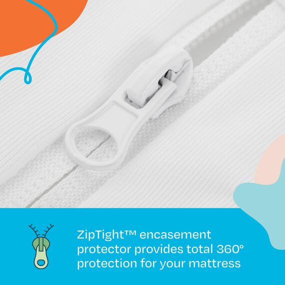Linenspa Matratzenüberzug mit Reißverschluss, wasserdicht und bettwanzensicher, geräuschloser und saugfähiger Bezug – Schlafsaal Essentials – Twin XL