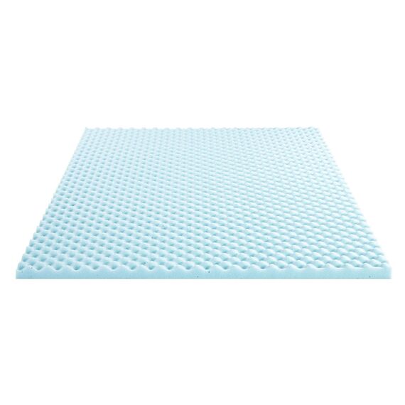 Best Price Mattress Memory-Schaum für 5,1 cm große Eierkiste, kühlendes Gelaufguss, volle Matratzenauflage, blau (ECMF-GM2F)
