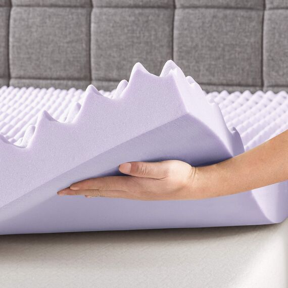 Best Price Mattress Matratzenauflage aus Memory-Schaum, 7,6 cm, mit beruhigendem Lavendel-Infusion, CertiPUR-US-Zertifiziert, King Size