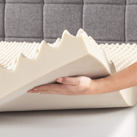 Best Price Mattress 7,6 cm große Eierkiste, Memory-Schaum-Matratzenauflage mit Kupferaufguss, CertiPUR-US-Zertifiziert, Doppelbett, Beige, 7,6 cm Frischkupfer-Aufguss