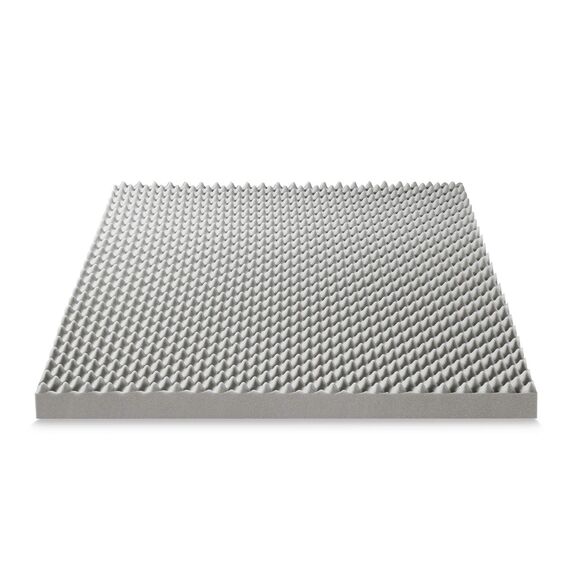 Best Price Mattress Eierkisten-Auflage aus Memory-Schaum mit Bambuskohle-Aufguss, Geruchs- und Feuchtigkeitskontrolle, CertiPUR-US-Zertifiziert, Doppelbett, Anthrazitgrau
