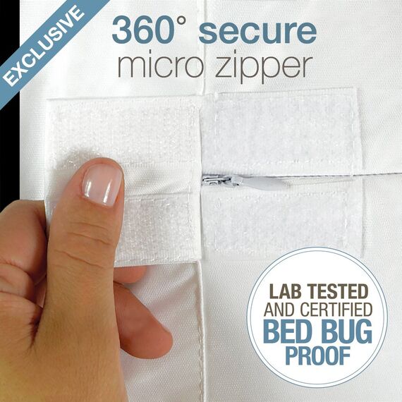 SafeRest Premium Boxspring-Abdeckung – wasserdicht – hypoallergen, atmungsaktiv, geräuschlos und vinylfrei – volle Größe