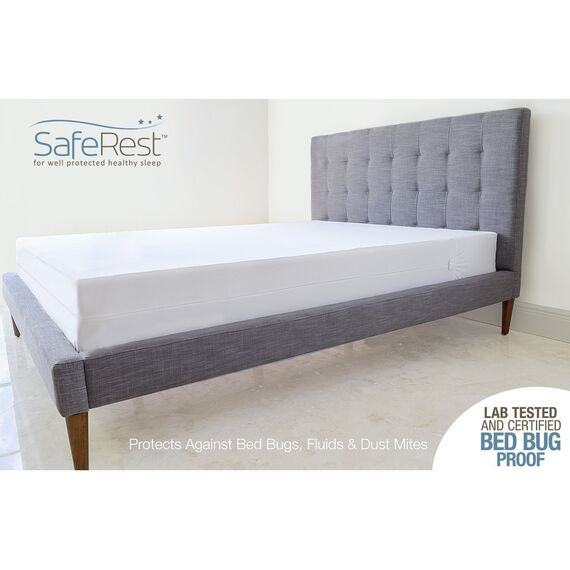 Saferest Premium wasserdichte Boxspring-Abdeckung mit Reißverschluss, Labor-zertifiziert, für Bettwanzen, Milben und Flüssigkeiten, 22,9 cm