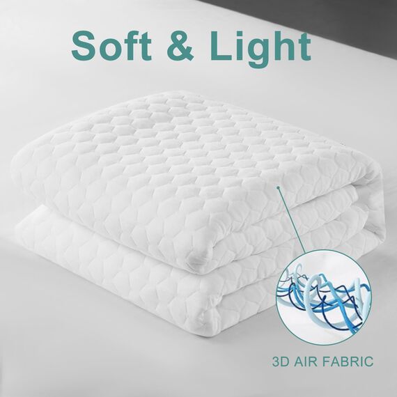 Twin XL Matratzenschoner, 100 % wasserdicht, kühlend, atmungsaktiv, Matratzenbezug für Einzelbett, Studentenwohnheim, 20,3–53,3 cm Matratze, vinylfrei (Bienenstock, Twin XL)