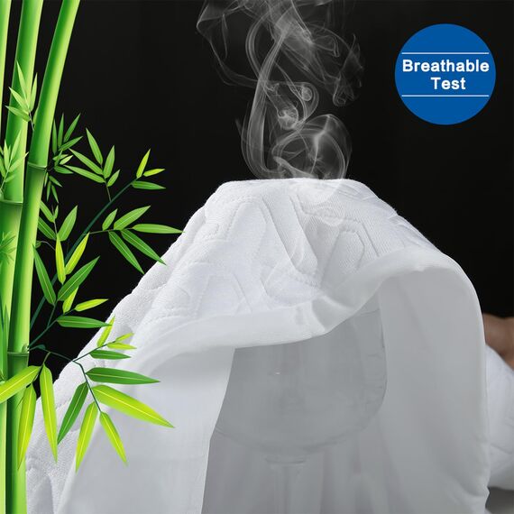 Twin XL Matratzenschoner, 100 % wasserdicht, kühlend, atmungsaktiv, Matratzenbezug für Einzelbett, Studentenwohnheim, 20,3–53,3 cm Matratze, vinylfrei (Bienenstock, Twin XL)