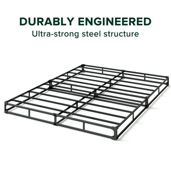ZINUS WonderBox(TM) Smart Boxspring Quick Assembly Mattress Foundation, Durable Metal Frame, Full, Grey