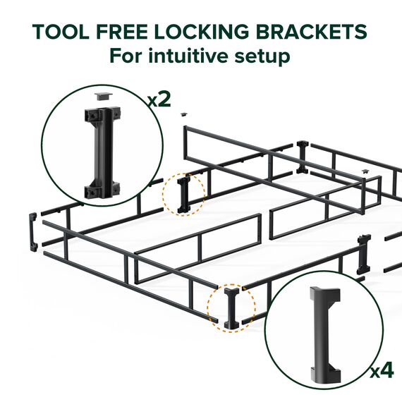 Zinus 22,9 cm King Metal Smart Boxspring mit Schnellaufbau, Matratzenfundament, starker Metallrahmen, einfache Montage