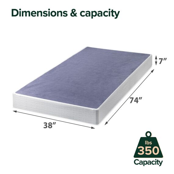 ZINUS 17,8 cm Metall Smart Boxspring mit Schnellmontage/Matratzenfundament/Starker Metallrahmen/Einfache Montage - Twin