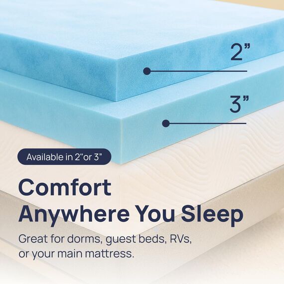 Sure2Sleep-Gelwirbel-Matratzenauflage aus Memory-Schaum, 5,1 cm (Queen)