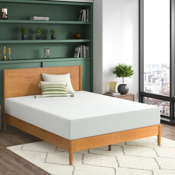 Zinus 25,4 cm Green Tea Memory Foam Matratze/CertiPUR-US Zertifiziert/Bed-in-a-Box/druckentlastend, Twin, Weiß
