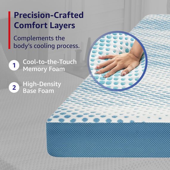 Classic Brands 4.5-Inch Memory Foam Replacement Mattress for Sleeper Sofa Bed, Full