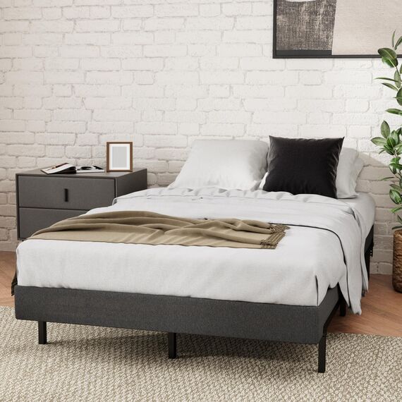 ZINUS WonderBox(TM) Smart Boxspring Quick Assembly Mattress Foundation, Durable Metal Frame, Full, Grey