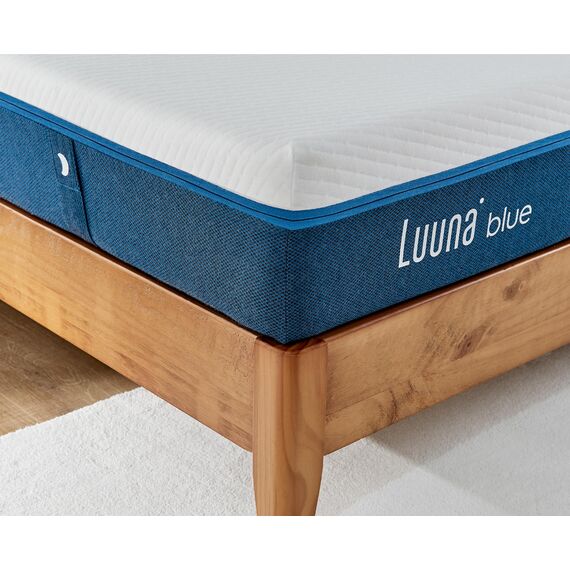 Luuna Blau Matratze Blue, Doppelbett, zertifizierte Schaumstoffe, hergestellt in Mexiko, 10 Jahre Garantie, weiß, Matrimonial