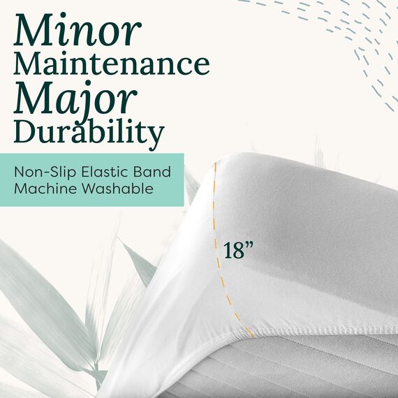 Zen Bambus Ultra Soft Spannbettlaken Bambus Matratze Pad – PREMIUM Hypoallergen Bambus Matratzenauflage mit Honeycomb Kühlung Technologie, Bambus, Queen