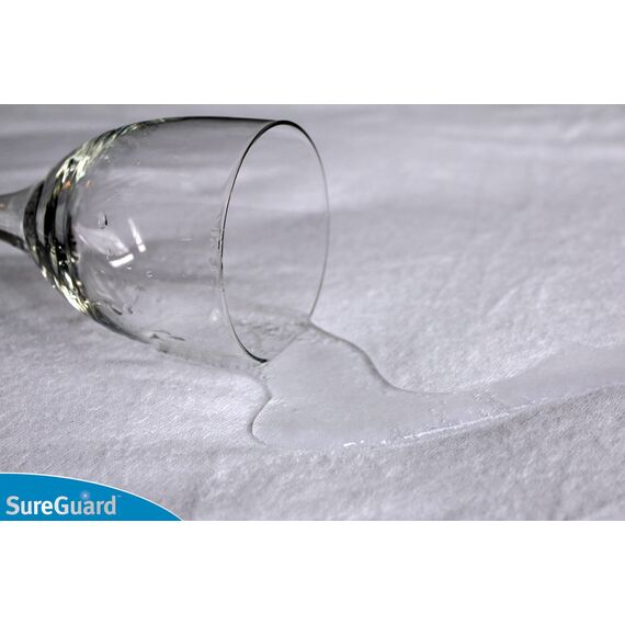 SureGuard Matratzenschoner, extra lang, 100% wasserdicht, hypoallergen, hochwertiger Baumwoll-Frottee-Bezug, Weiß