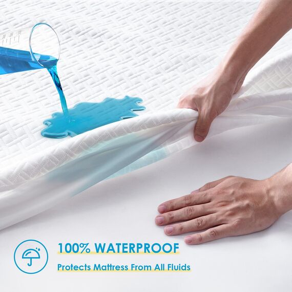 Cozymaker TwinXL Matratzenschoner, 100 % wasserdicht, kühlender Matratzenbezug, 20,3–53,3 cm tiefe Tasche, 3D-Luftgewebe, weich, atmungsaktiv, geräuschlos, waschbar