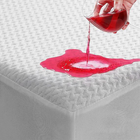 TASTELIFE Wasserdichter Matratzenschoner für Doppelbett, XL, 3D-Luftgewebe, atmungsaktiver Matratzenbezug mit tiefer Tasche, passend für bis zu 20,3 cm - 53,3 cm, weiche, geräuschlose, waschbare