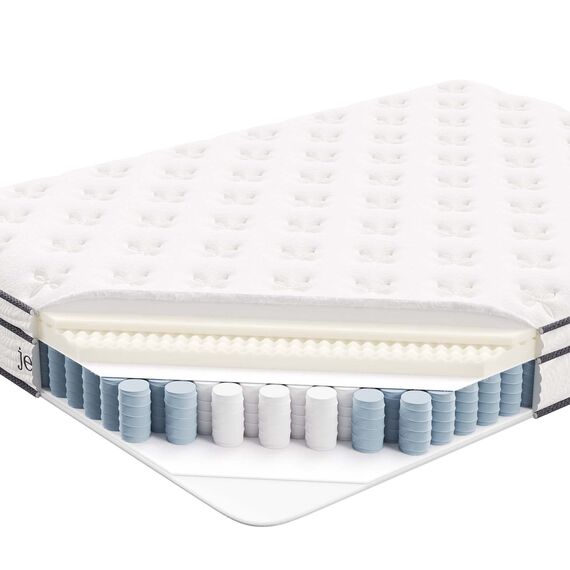 Modway Jenna Matratze mit Federkern und Memory-Schaum, 20,3 cm, mit einzeln eingefassten Spulen, Weiß