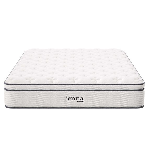 Modway MOD-7090-WHI Jenna Federkernmatratze und Schaumstoff-King-Matratze, 30,5 cm, Weiß