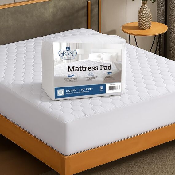 Matratze Pad Cover – Spannbettlaken – Gesteppt – Queen (152,4 x 203,2 cm) – erstreckt sich 40,6 cm Tief.