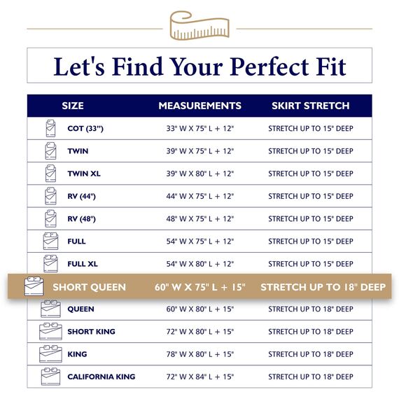 Grand Hotel Collection kurze Queen-Size-Matratzenauflage, dünne, leichte und atmungsaktive Matratzenauflage, ideal für Heißschläfer und Plüschmatratzen, tiefe Tasche für bis zu 45,7 cm, leicht zu