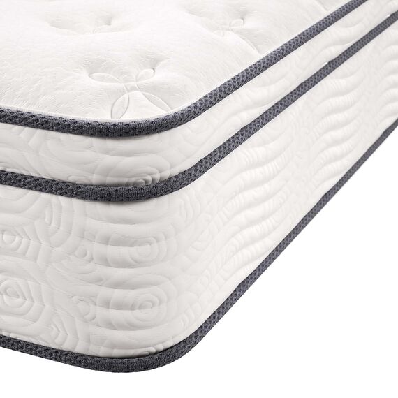 Modway MOD-7090-WHI Jenna Federkernmatratze und Schaumstoff-King-Matratze, 30,5 cm, Weiß