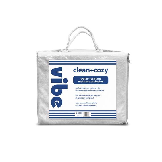 VIBE Defend-A-Bed Premium Fitted Washable Terry Cloth Wasserdichter Matratzenschoner, Polyester, Weiss/opulenter Garten, Queen