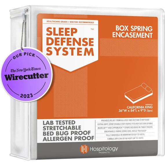 Hospitology Die original Sleep Defense System – Premium Reißverschluss Bett Bug & staubmilbengeschützt Box Spring umgreifung und hypoallergen Displayschutzfolie