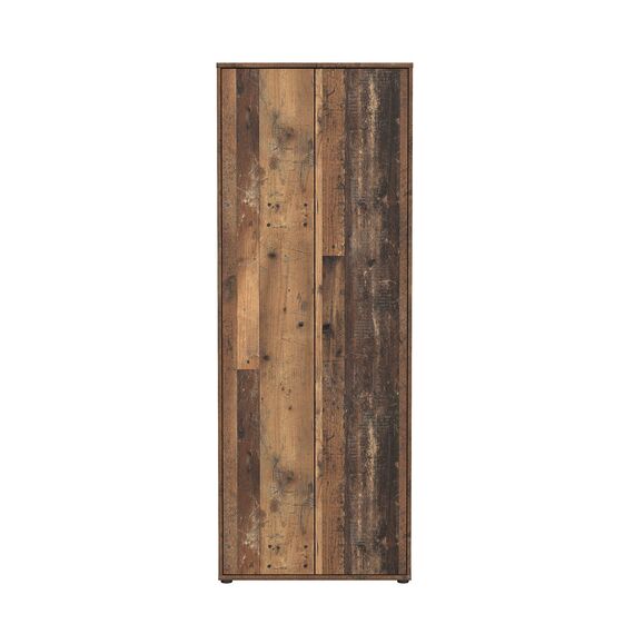 FORTE TEMPRA 2 Schrank 70 80, 2-türig, Mehrzweckschrank, Aktenschrank oder Büroschrank, Old Wood Vintage Retro Holz Dekor, Holzwerkstoff, 73.7 cm breit x 197.5 cm hoch x 34.8 cm tief