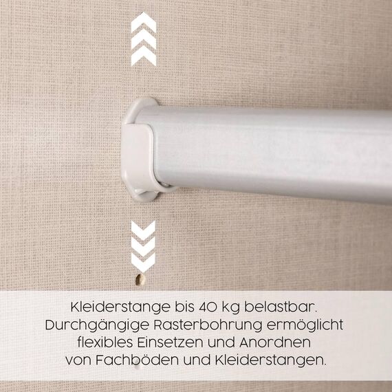 Rauch Möbel Voyager, Kleiderschrank für Schlafzimmer, Kinderzimmer, Babyzimmer, Jugendzimmer, Flur, 4-türig, 4 Schubladen, mit Zubehör Basic, Farbe Grau metallic, Schwarz, Breite 187cm