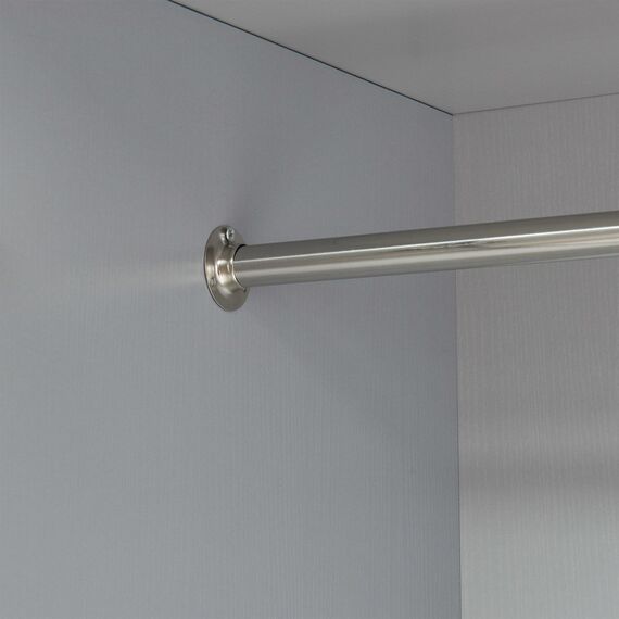 [en.casa] Kleiderschrank Eiselfing Schrank mit 3 Türen Garderobenschrank 176 x 120 x 52 cm Schlafzimmerschrank 1 Kleiderstange 4 Fächer Grau