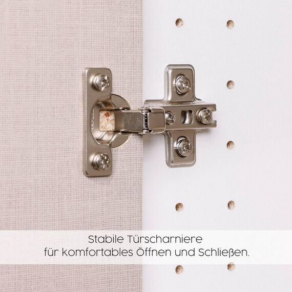 Rauch Möbel Voyager, Kleiderschrank für Schlafzimmer, Kinderzimmer, Jugendzimmer, Flur, 3-türig, mit Zubehör Classic, Farbe Weiß/Eiche Artisan, Holz, Breite 140cm