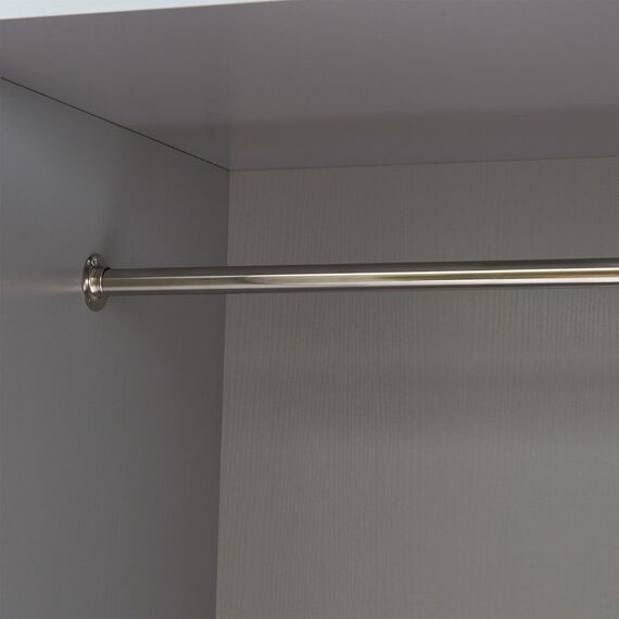 [en.casa] Kleiderschrank Eiselfing Schrank mit 2 Türen Garderobenschrank 176 x 80 x 52 cm Schlafzimmerschrank 1 Kleiderstange 1 Fach Grau