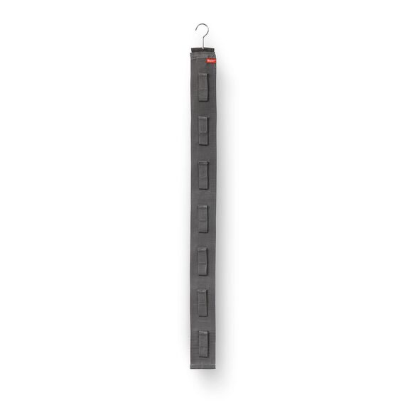 Rayen | Premium Handtaschenhalter | Platzsparend | Für Türen und Schränke | 7 Aufhänger mit Klettverschluss | Strapazierfähiges Material | Inklusive Bügel und Aufhänger | Maße: 95x7.5 cm