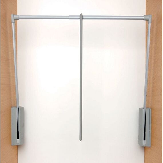 Servetto Originale ausklappbare Kleiderstange, Wandstange, grau, für den Schrank, 77–120 cm