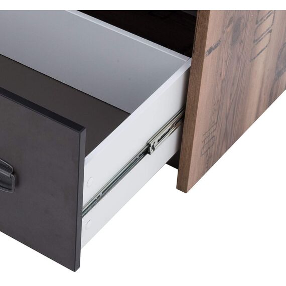 Furniture24 Kleiderschrank Fargo FG17 Eckschrank mit 2 Kleiderstangen Eckkleiderschrank 2 Türiger Schrank für Jugendzimmer