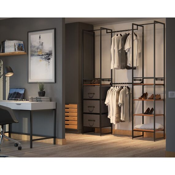 5five - ausziehbarer kleiderschrank 6 Regale