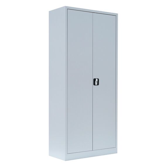 Lüllmann Spind Flügeltürenschrank komplett montiert grau 195x92x42cm Kleiderspind Stahl Spindschrank Metallspind Werkzeugschrank 545540