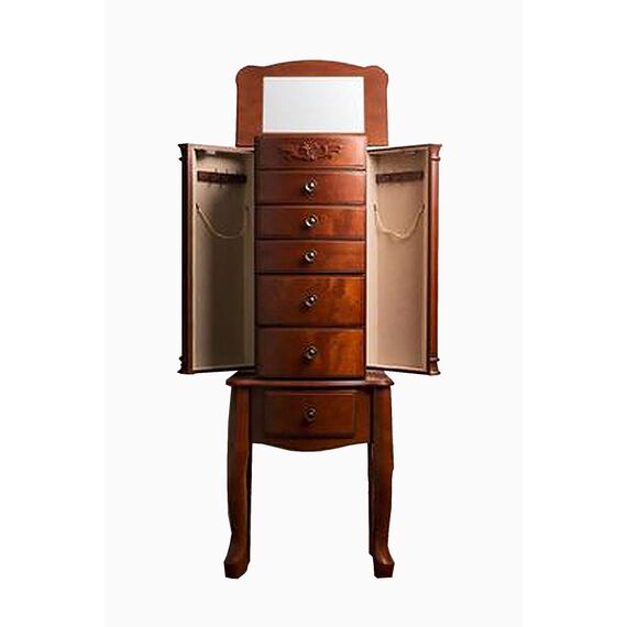 Hives & Honig Morgan Auburn Kommode mit 6 Walnuss Schmuck Kleiderschrank