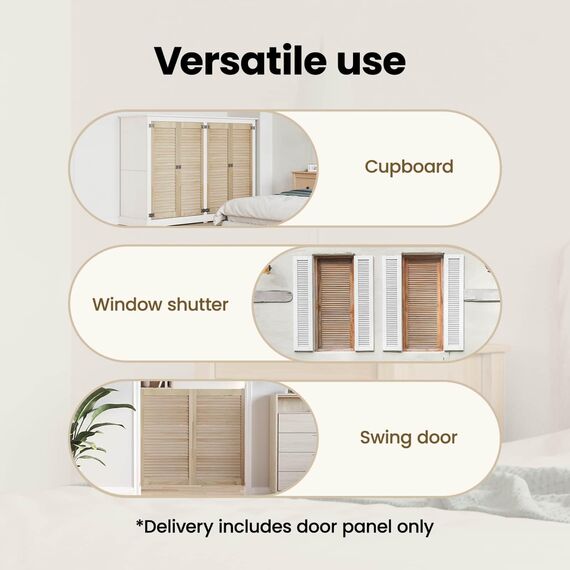 vidaXL Schranktür 4 pcs Natur 140.5 x 2 x 59.5 cm Massives Kiefernholz, Stylischer Kiefernbereich, minimalistisches Design, coole Aufbewahrung, glatte Tür für Schlafzimmer oder Wohnzimmer