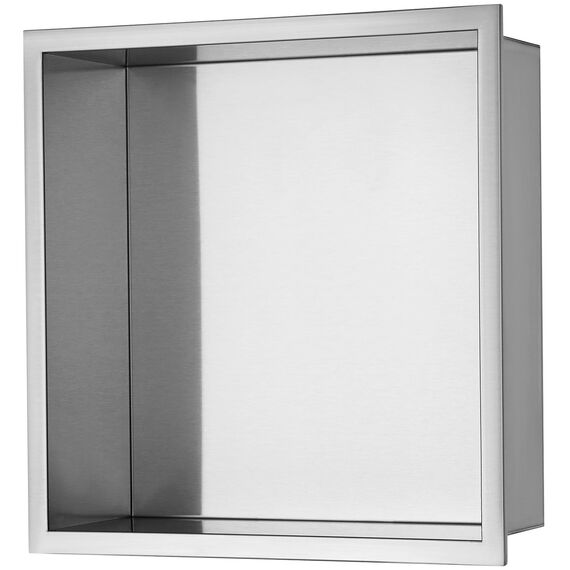 VEVOR Wandnische 10x33,02x33,02cm Duschnische Edelstahl Nische Einlagig 100% Wasserdicht Nischeneinbau 0-40°C Betriebstemperatur 92°-Inneneckdesign Geeignet für Badezimmer Schlafzimmer Arbeitszimmer