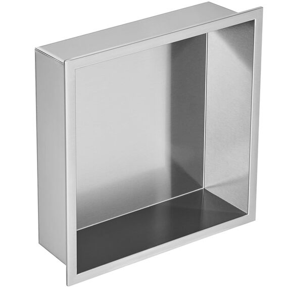 VEVOR Wandnische 10x33,02x33,02cm Duschnische Edelstahl Nische Einlagig 100% Wasserdicht Nischeneinbau 0-40°C Betriebstemperatur 92°-Inneneckdesign Geeignet für Badezimmer Schlafzimmer Arbeitszimmer