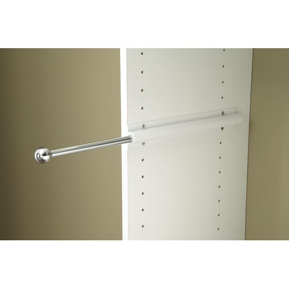 Easy Track Sliding Wardrobe Rod, White