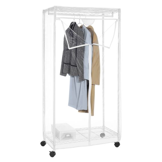 Whitmor 6071-1947 Supreme Kleiderschrank, 91,44 cm, Weiß und transparent